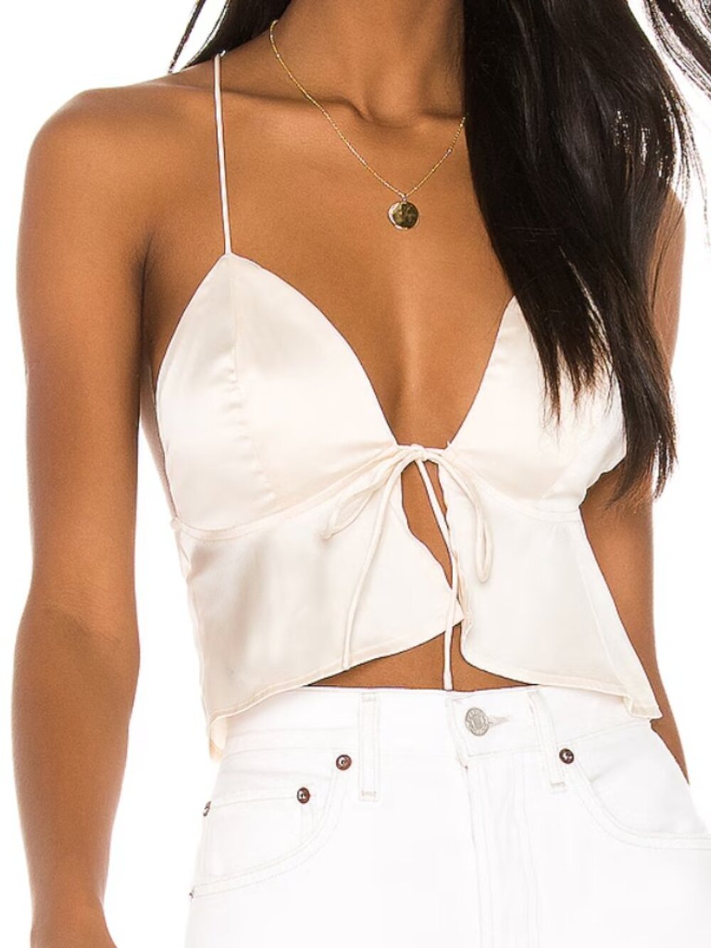 Superdown Isla Satin Tank Top : Medium